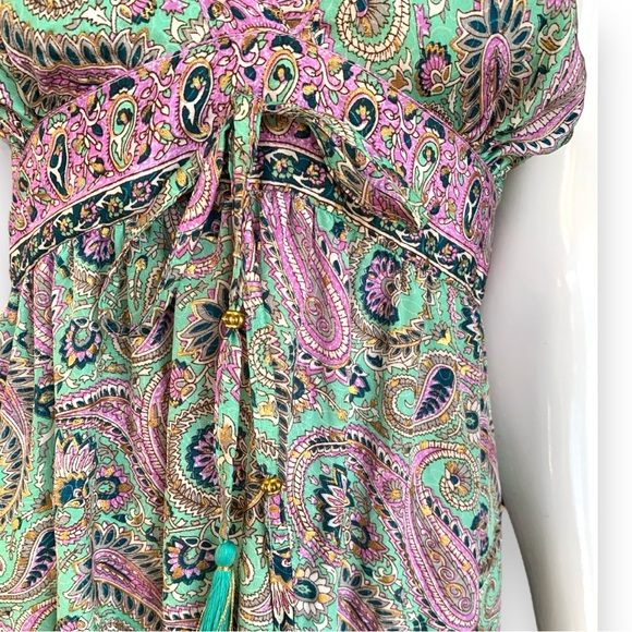 SILK PAISLEY PRINT SUNDRESS. WOMEN’S SIZE SMALL - Picture 5 of 8